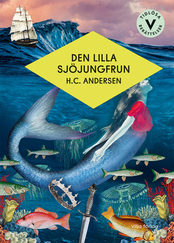 Omslag: Den lilla sjöjungfrun (lättläst)