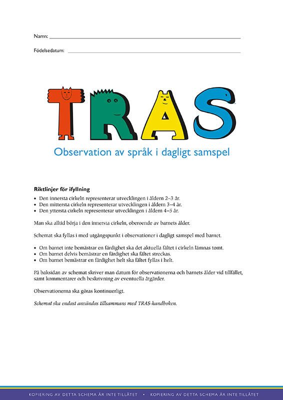 ISBN 9789187221859 TRAS schema, 10 st