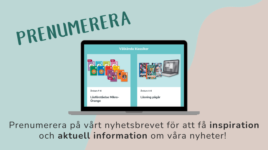 Prenumerera på nyhetsbrevlista för läsförståelse