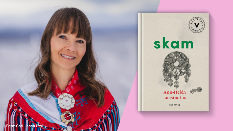 Ann-Hélene Laestadius i ett snötäckt landskap