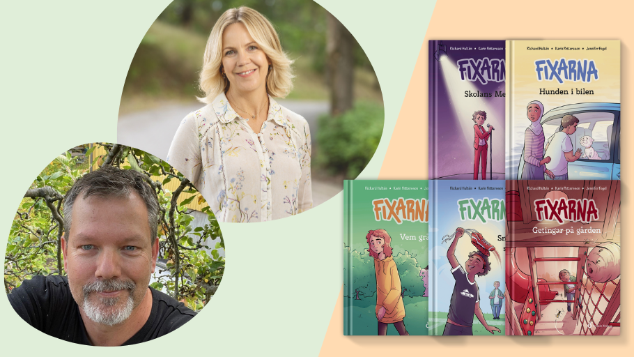 Författarna till Fixarna tillsammans med böckerna