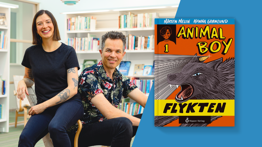 Mårten och Hanna har skrivit och illustrerat Animal boy Flykten