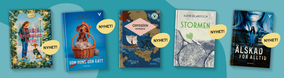 Bild med flera omslag till höstens nyheter för vuxna